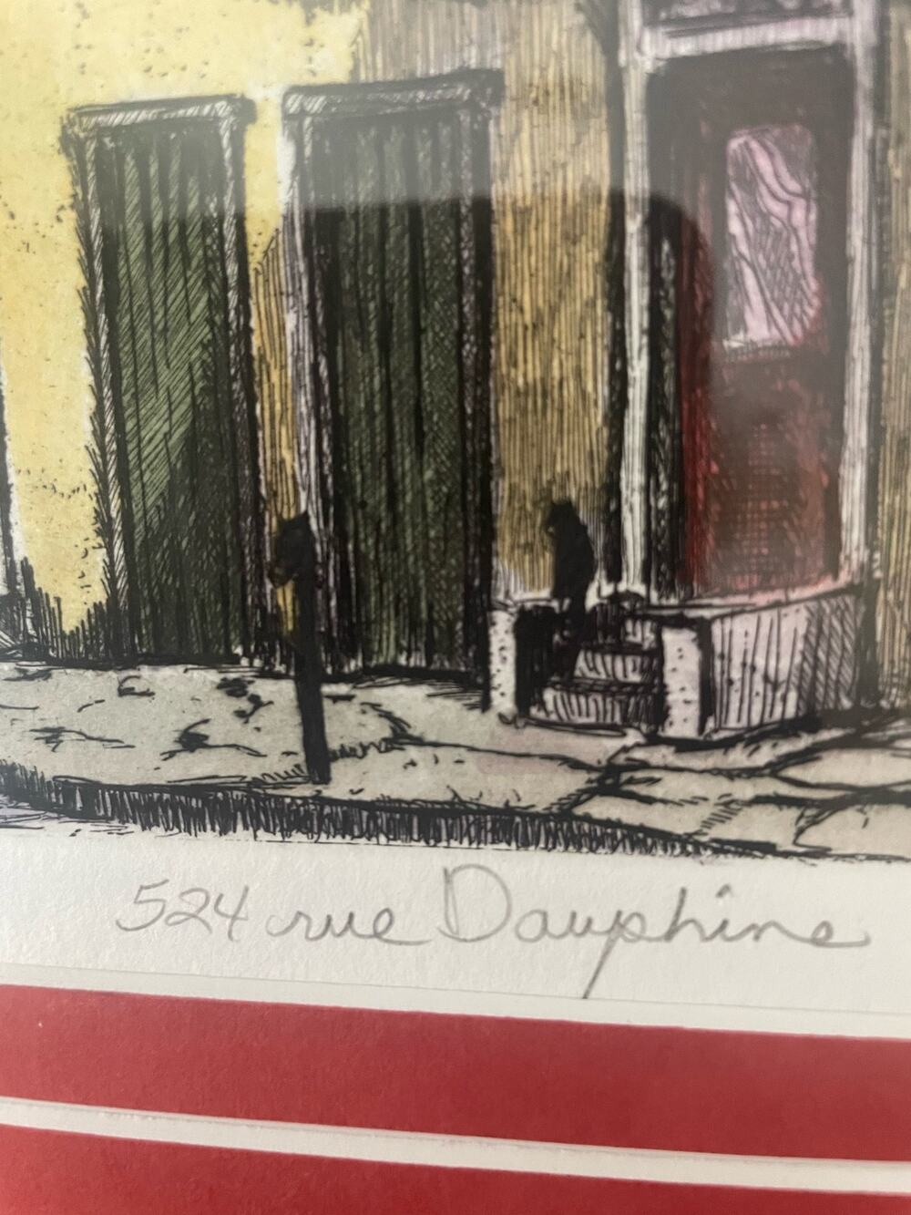 Colored Pencil Sketch by Jack Miller, 524 Dauphine, A17